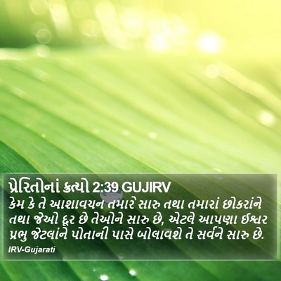 પ્રેરિતોનાં ક્રત્યો 2:39 GUJIRV Bible Verse Image