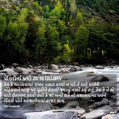 પ્રેરિતોનાં ક્રત્યો 20:16 GUJIRV Bible Verse Image