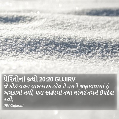 પ્રેરિતોનાં ક્રત્યો 20:20 GUJIRV Bible Verse Image