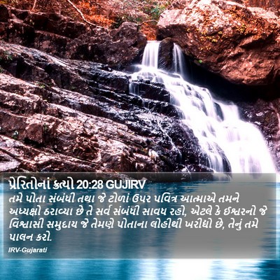 પ્રેરિતોનાં ક્રત્યો 20:28 GUJIRV Bible Verse Image