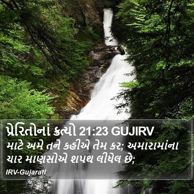 પ્રેરિતોનાં ક્રત્યો 21:23 GUJIRV Bible Verse Image