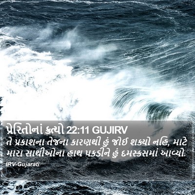 પ્રેરિતોનાં ક્રત્યો 22:11 GUJIRV Bible Verse Image