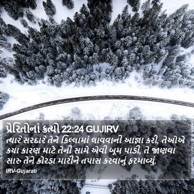 પ્રેરિતોનાં ક્રત્યો 22:24 GUJIRV Bible Verse Image