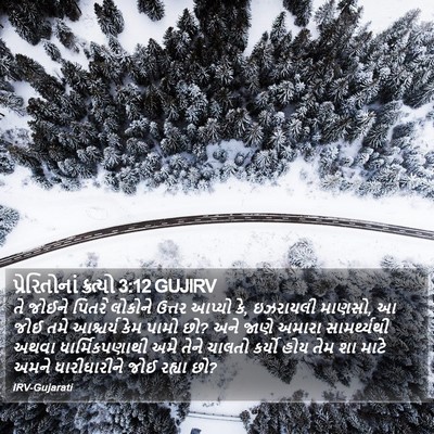 પ્રેરિતોનાં ક્રત્યો 3:12 GUJIRV Bible Verse Image