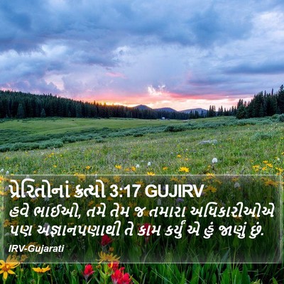 પ્રેરિતોનાં ક્રત્યો 3:17 GUJIRV Bible Verse Image