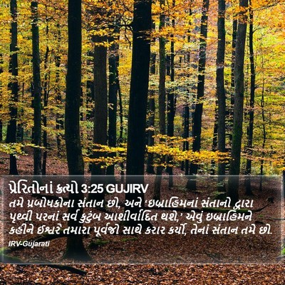 પ્રેરિતોનાં ક્રત્યો 3:25 GUJIRV Bible Verse Image