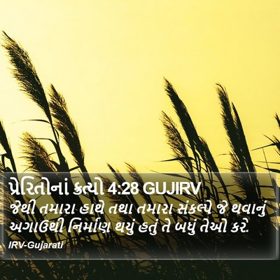 પ્રેરિતોનાં ક્રત્યો 4:28 GUJIRV Bible Verse Image