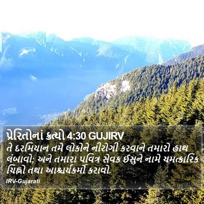 પ્રેરિતોનાં ક્રત્યો 4:30 GUJIRV Bible Verse Image