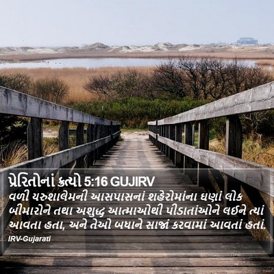 પ્રેરિતોનાં ક્રત્યો 5:16 GUJIRV Bible Verse Image