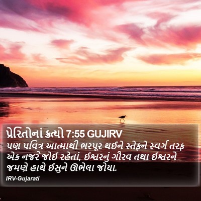 પ્રેરિતોનાં ક્રત્યો 7:55 GUJIRV Bible Verse Image