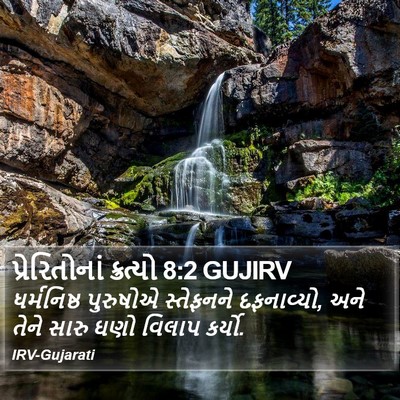 પ્રેરિતોનાં ક્રત્યો 8:2 GUJIRV Bible Verse Image