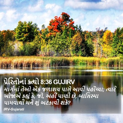 પ્રેરિતોનાં ક્રત્યો 8:36 GUJIRV Bible Verse Image