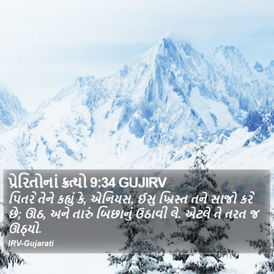 પ્રેરિતોનાં ક્રત્યો 9:34 GUJIRV Bible Verse Image
