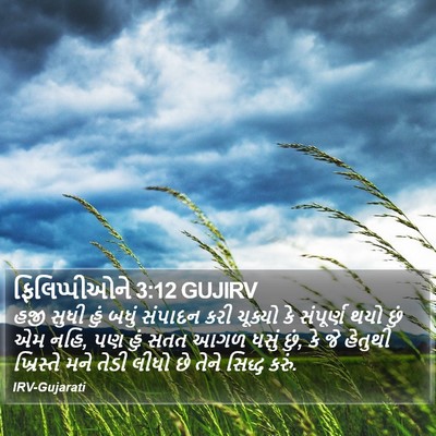 ફિલિપ્પીઓને 3:12 GUJIRV Bible Verse Image