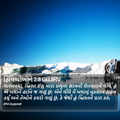 ફિલિપ્પીઓને 3:8 GUJIRV Bible Verse Image