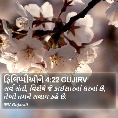 ફિલિપ્પીઓને 4:22 GUJIRV Bible Verse Image
