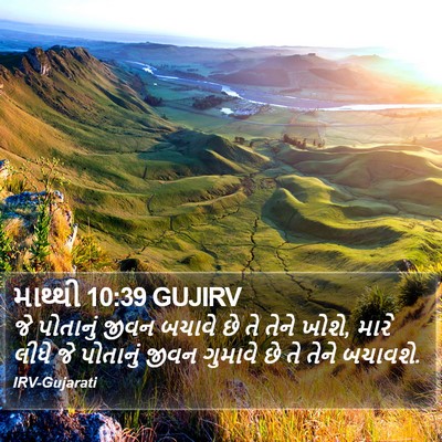 માથ્થી 10:39 GUJIRV Bible Verse Image