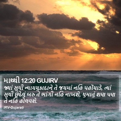માથ્થી 12:20 GUJIRV Bible Verse Image