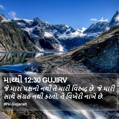 માથ્થી 12:30 GUJIRV Bible Verse Image