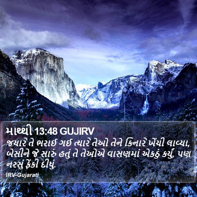 માથ્થી 13:48 GUJIRV Bible Verse Image