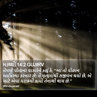 માથ્થી 14:2 GUJIRV Bible Verse Image