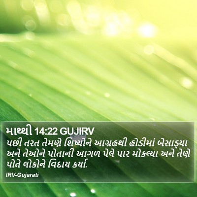 માથ્થી 14:22 GUJIRV Bible Verse Image
