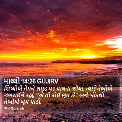 માથ્થી 14:26 GUJIRV Bible Verse Image