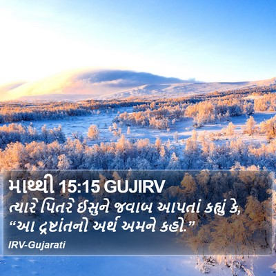 માથ્થી 15:15 GUJIRV Bible Verse Image