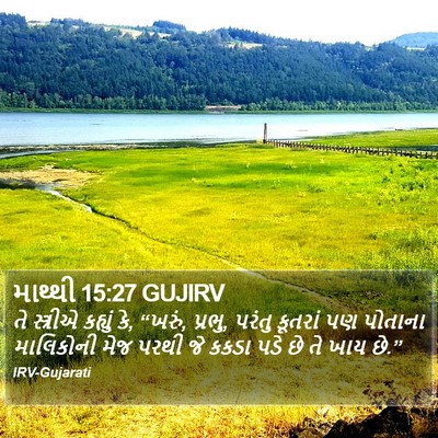 માથ્થી 15:27 GUJIRV Bible Verse Image