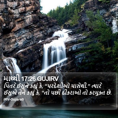 માથ્થી 17:26 GUJIRV Bible Verse Image