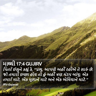 માથ્થી 17:4 GUJIRV Bible Verse Image