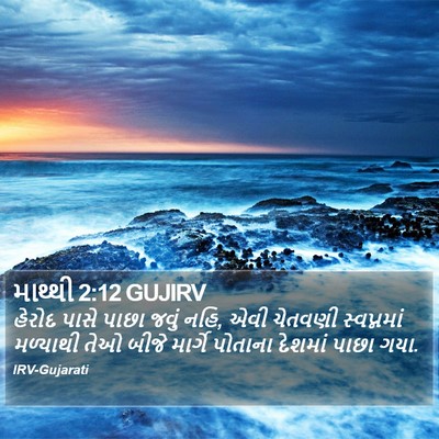 માથ્થી 2:12 GUJIRV Bible Verse Image