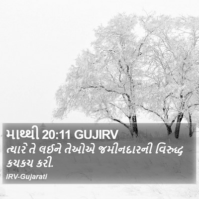 માથ્થી 20:11 GUJIRV Bible Verse Image