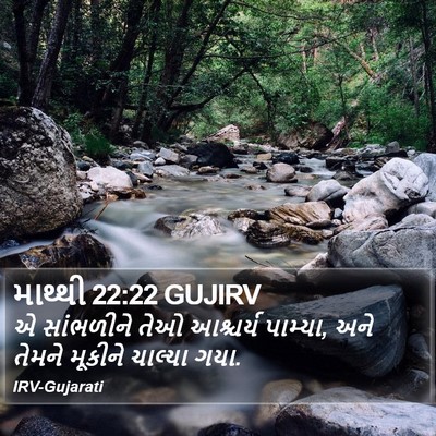 માથ્થી 22:22 GUJIRV Bible Verse Image