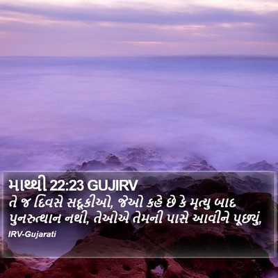 માથ્થી 22:23 GUJIRV Bible Verse Image
