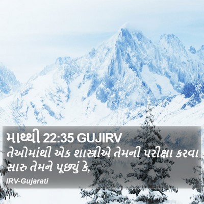 માથ્થી 22:35 GUJIRV Bible Verse Image