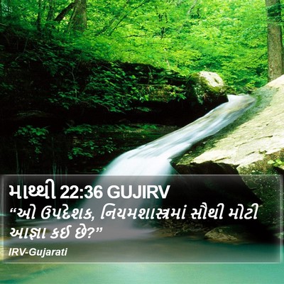 માથ્થી 22:36 GUJIRV Bible Verse Image