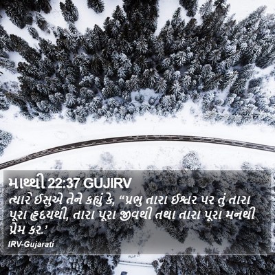 માથ્થી 22:37 GUJIRV Bible Verse Image