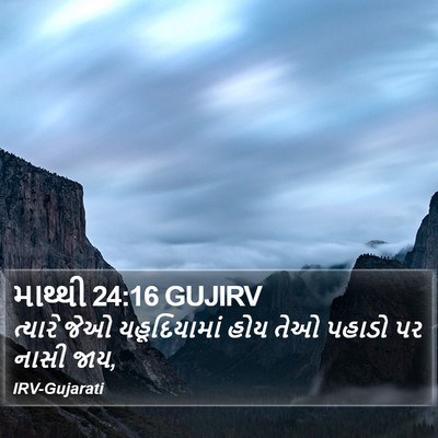 માથ્થી 24:16 GUJIRV Bible Verse Image