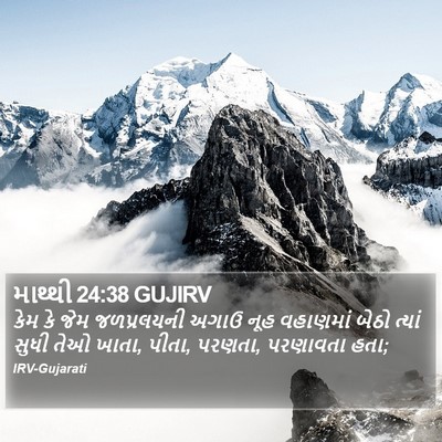 માથ્થી 24:38 GUJIRV Bible Verse Image