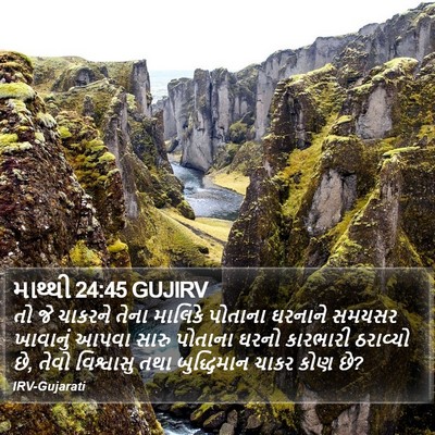 માથ્થી 24:45 GUJIRV Bible Verse Image