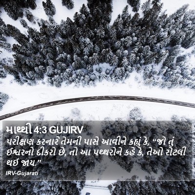 માથ્થી 4:3 GUJIRV Bible Verse Image