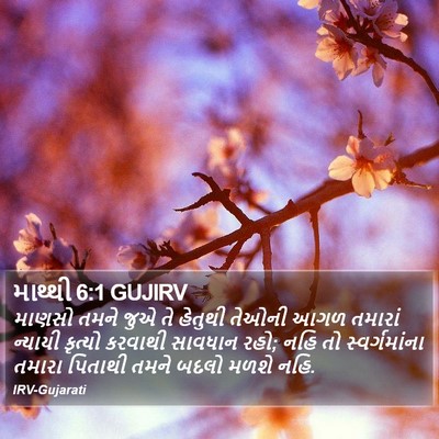 માથ્થી 6:1 GUJIRV Bible Verse Image