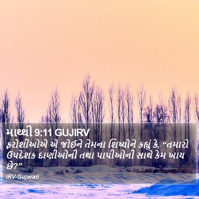 માથ્થી 9:11 GUJIRV Bible Verse Image