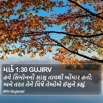 માર્ક 1:30 GUJIRV Bible Verse Image