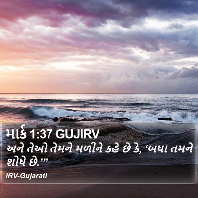 માર્ક 1:37 GUJIRV Bible Verse Image