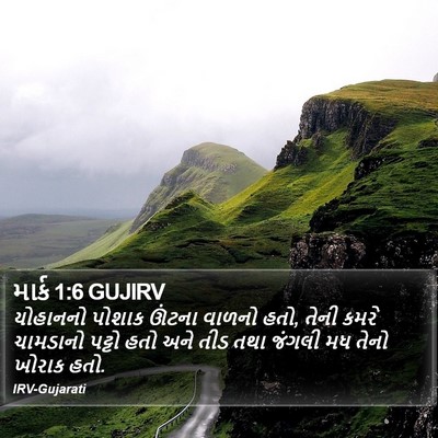 માર્ક 1:6 GUJIRV Bible Verse Image