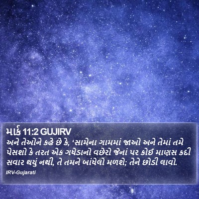માર્ક 11:2 GUJIRV Bible Verse Image
