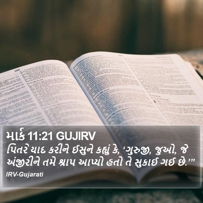 માર્ક 11:21 GUJIRV Bible Verse Image