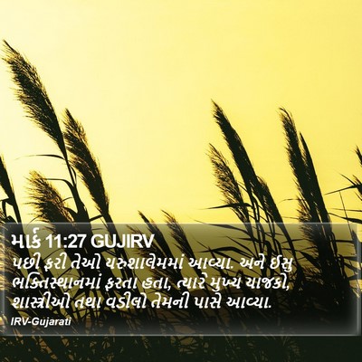 માર્ક 11:27 GUJIRV Bible Verse Image